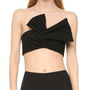 Cushnie et Ochs Black Tie Twist Bow Bandeau
